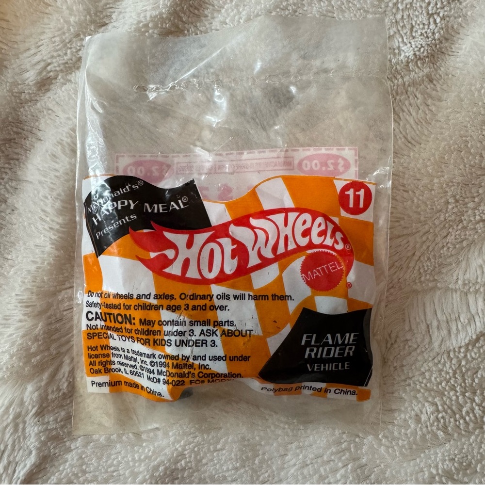 McDonalds‎ Happy Meal Toy Hot Wheels Flame Rider Series #11 New Sealed 1995